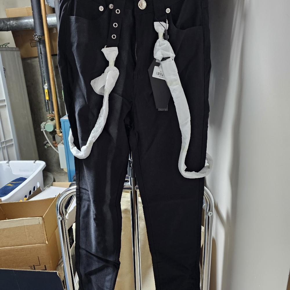 Killstar- Ringmaster Trousers- Black w/ straps- size Small- NWT